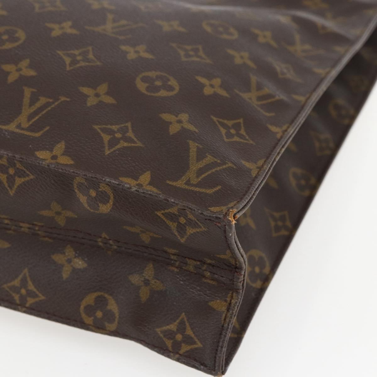 LOUIS VUITTON Monogram Sac Plat Hand Bag M51140 LV Auth ka2515