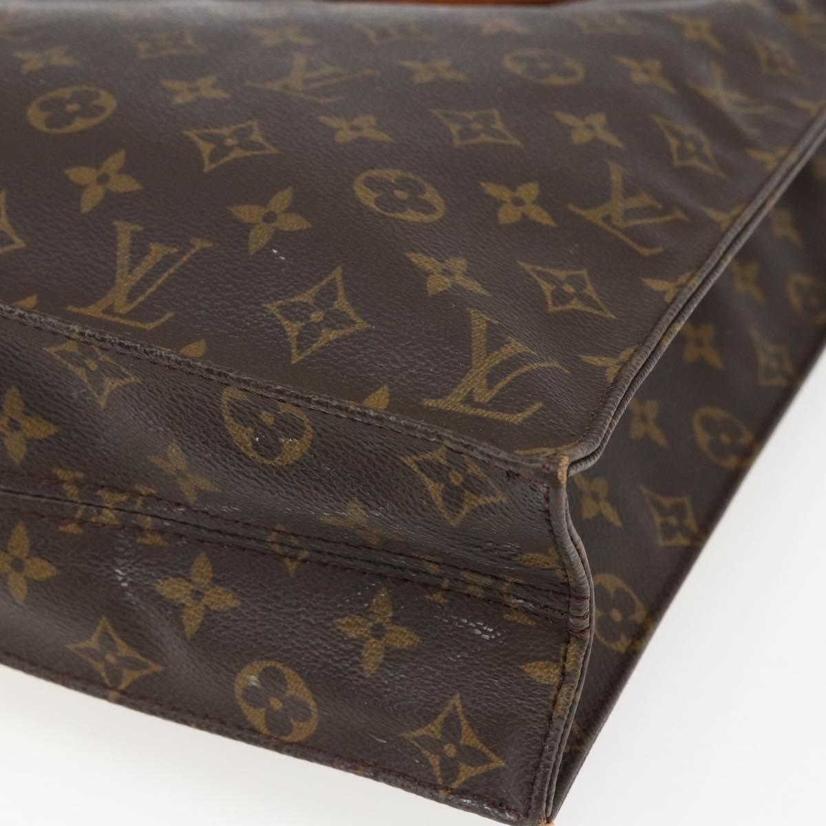 LOUIS VUITTON Monogram Sac Plat Hand Bag M51140 LV Auth ka2515