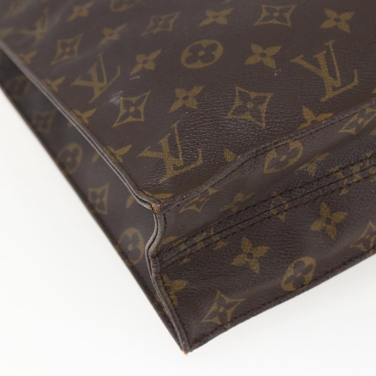 LOUIS VUITTON Monogram Sac Plat Hand Bag M51140 LV Auth ka2515