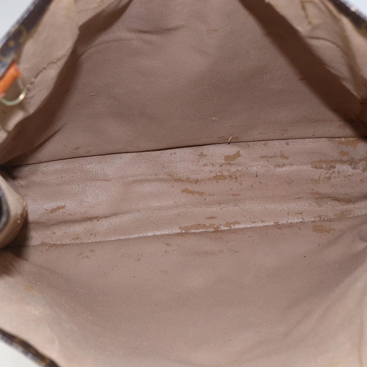 LOUIS VUITTON Monogram Sac Plat Hand Bag M51140 LV Auth ka2515