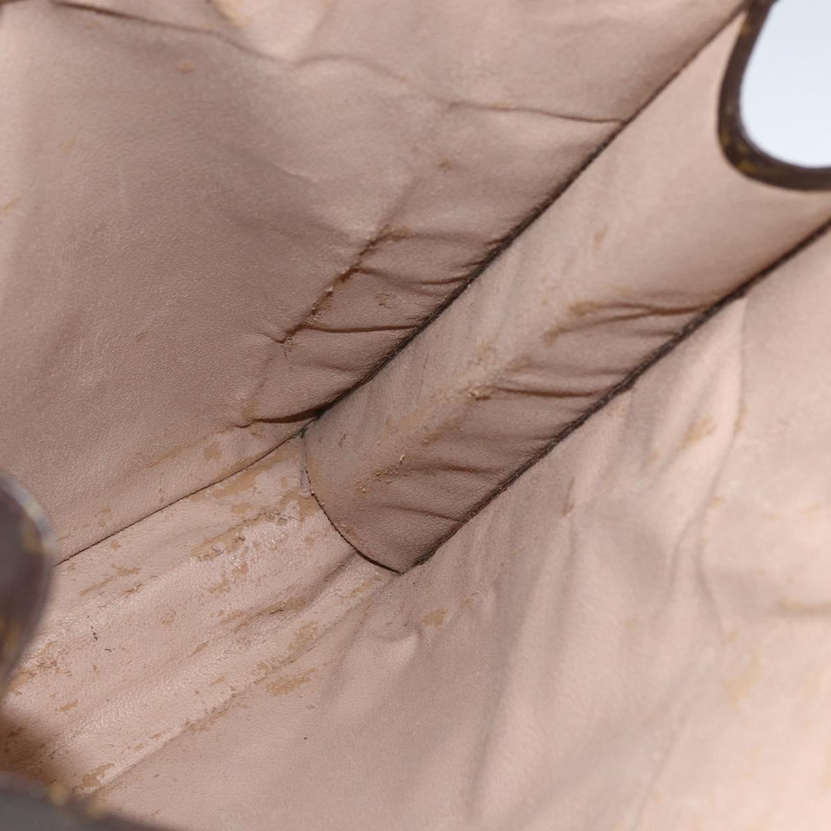 LOUIS VUITTON Monogram Sac Plat Hand Bag M51140 LV Auth ka2515