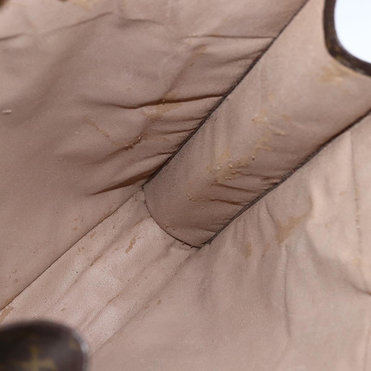 LOUIS VUITTON Monogram Sac Plat Hand Bag M51140 LV Auth ka2515