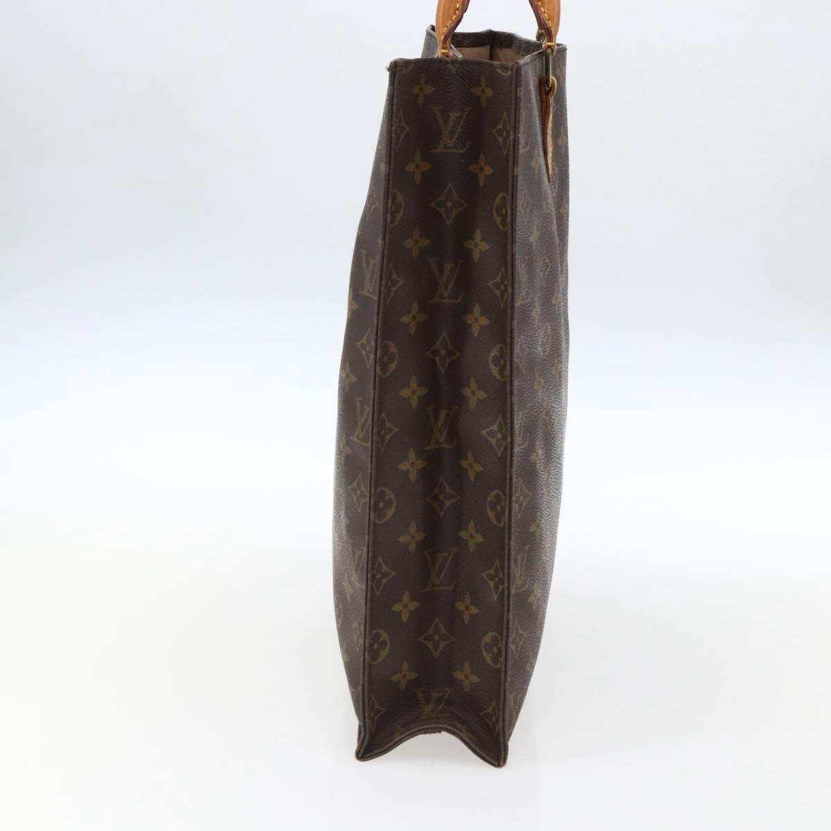 LOUIS VUITTON Monogram Sac Plat Hand Bag M51140 LV Auth ka2515