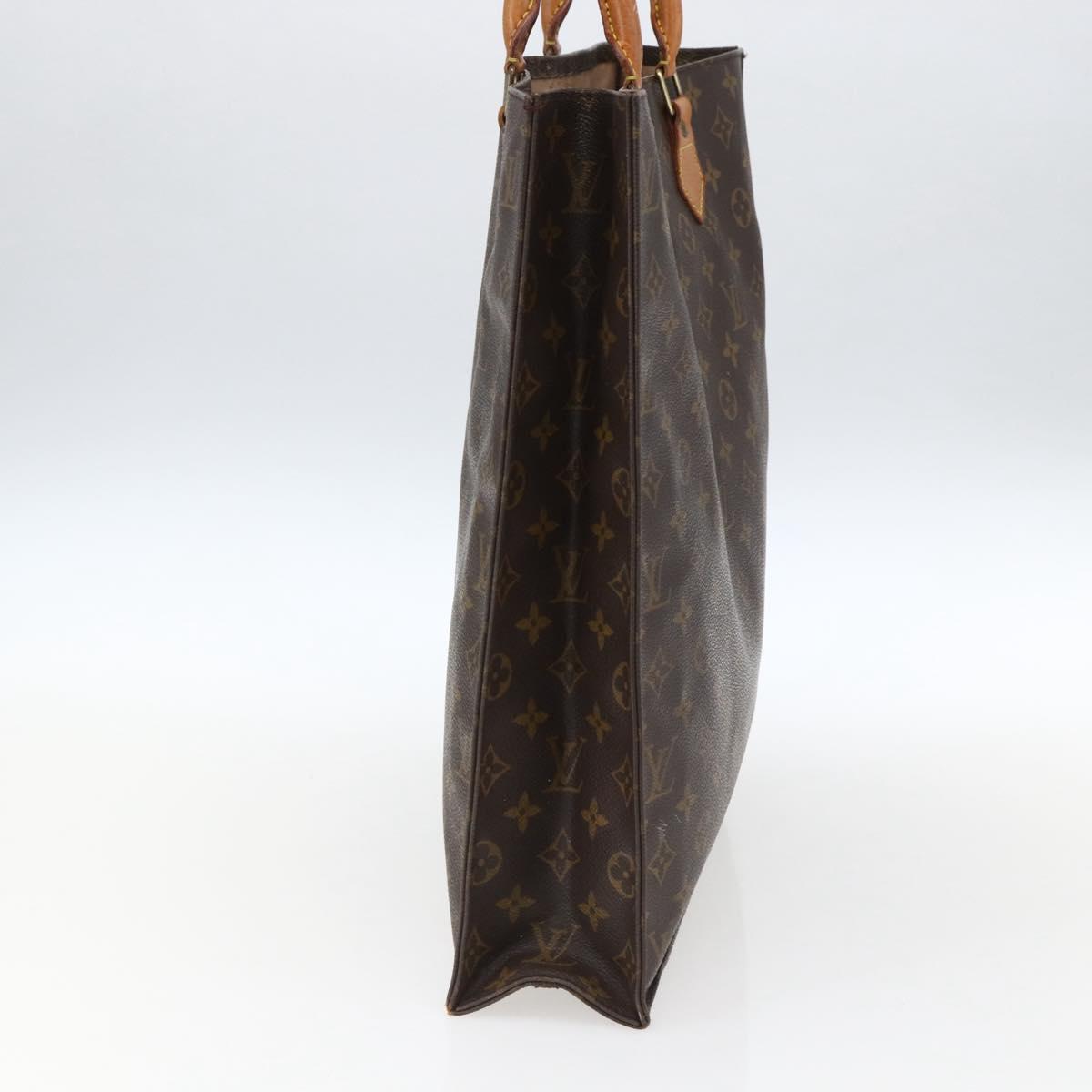 LOUIS VUITTON Monogram Sac Plat Hand Bag M51140 LV Auth ka2515