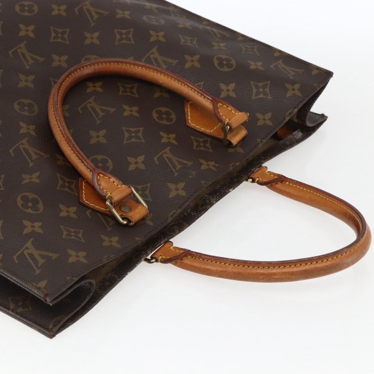 LOUIS VUITTON Monogram Sac Plat Hand Bag M51140 LV Auth ka2515