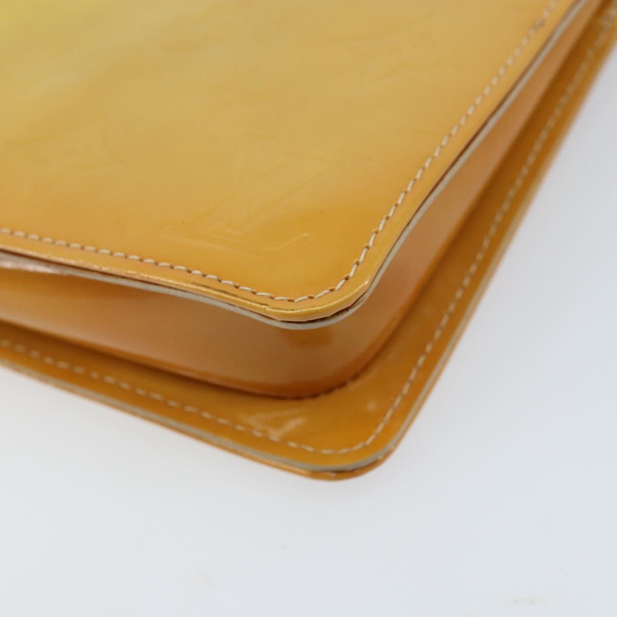 LOUIS VUITTON Monogram Vernis Lexington Pouch Beige M91010 LV Auth ka2523