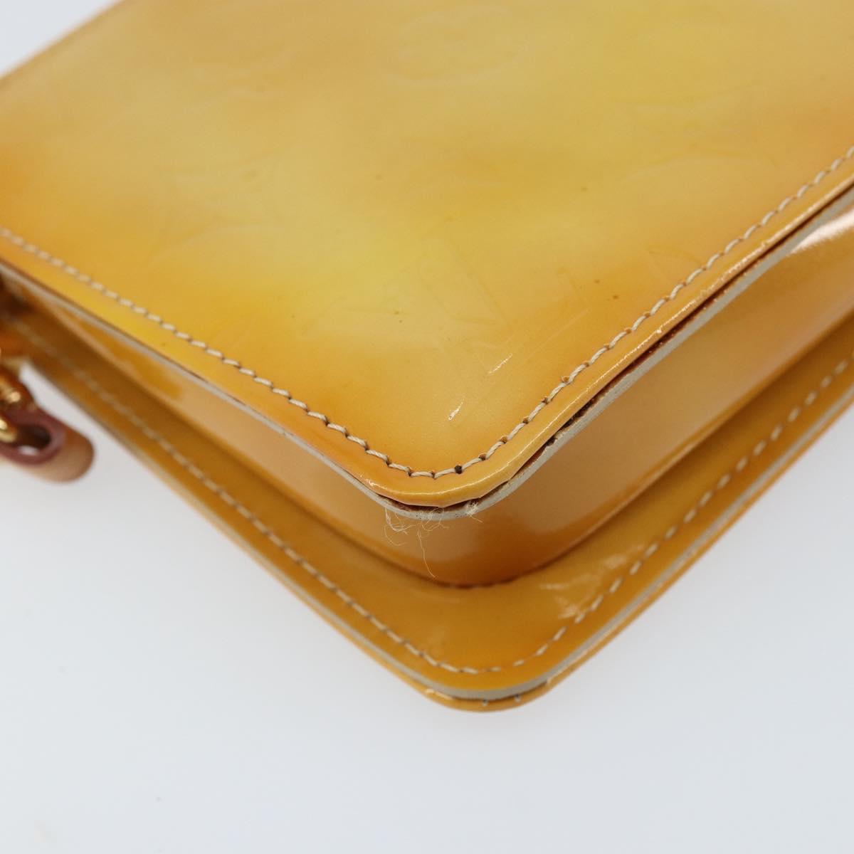 LOUIS VUITTON Monogram Vernis Lexington Pouch Beige M91010 LV Auth ka2523