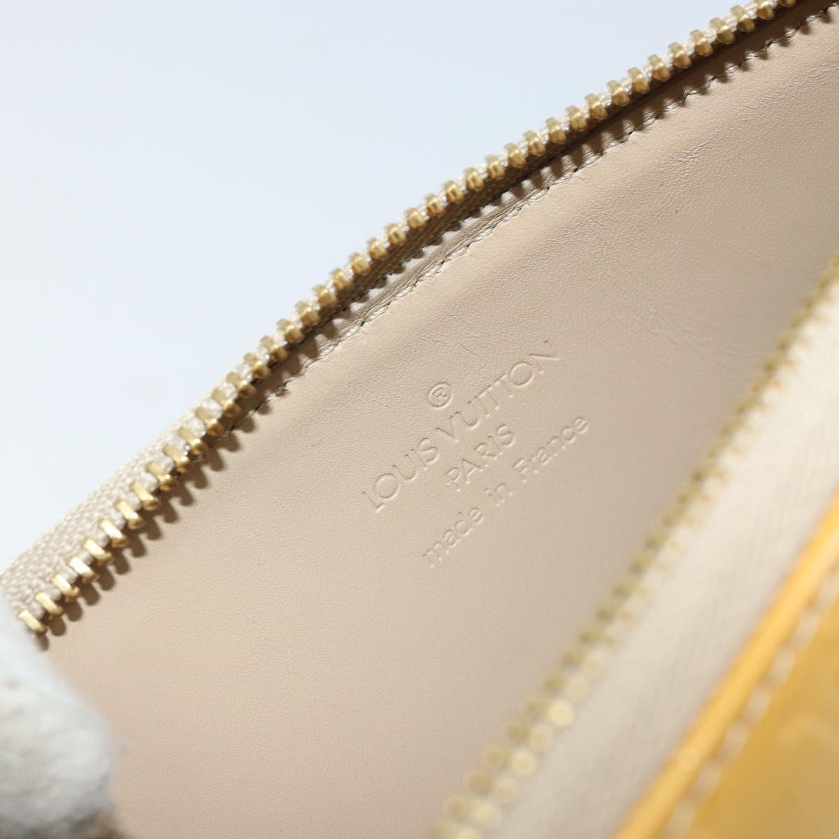 LOUIS VUITTON Monogram Vernis Lexington Pouch Beige M91010 LV Auth ka2523