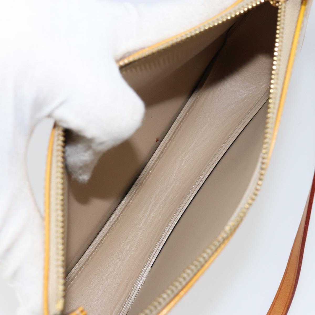 LOUIS VUITTON Monogram Vernis Lexington Pouch Beige M91010 LV Auth ka2523