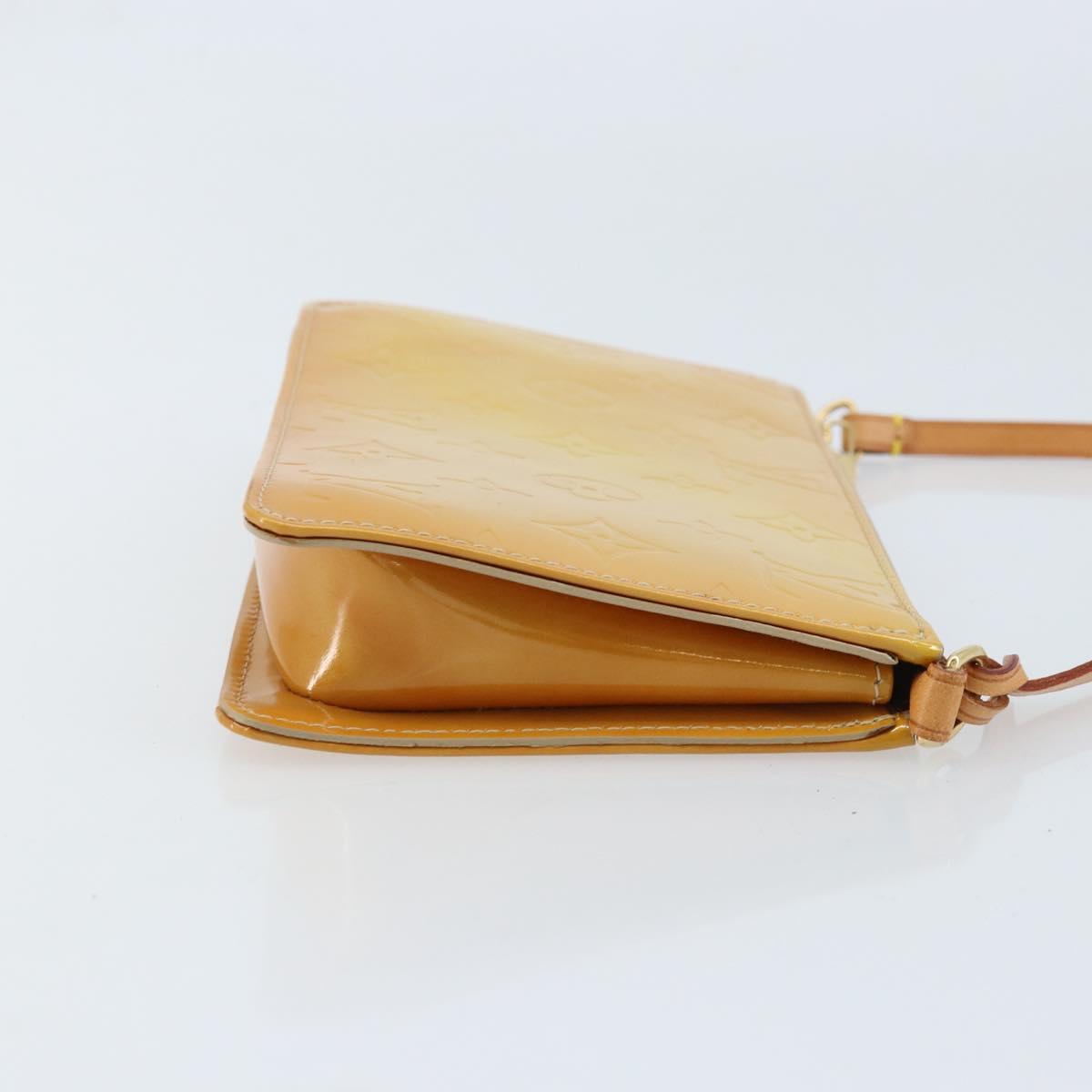 LOUIS VUITTON Monogram Vernis Lexington Pouch Beige M91010 LV Auth ka2523
