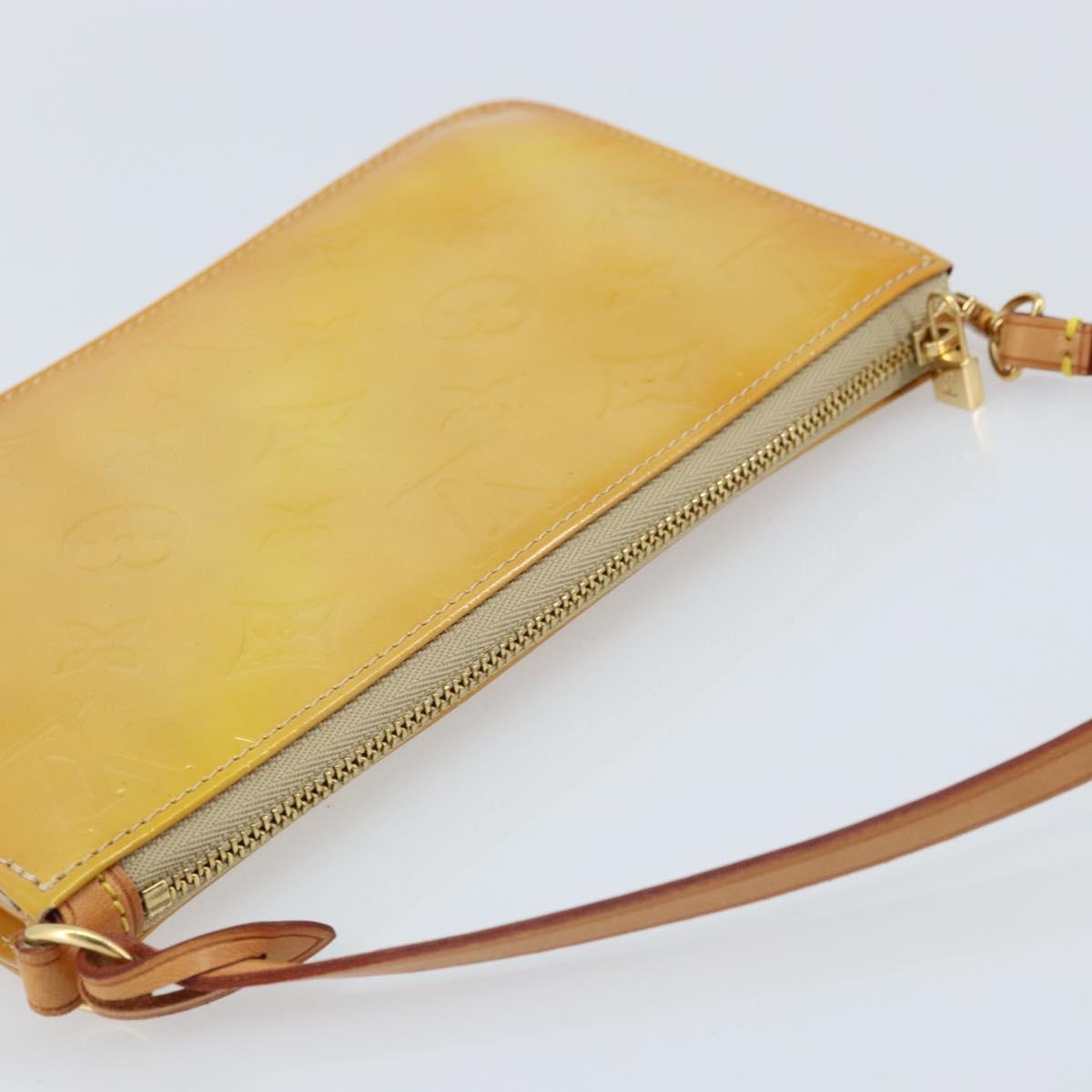 LOUIS VUITTON Monogram Vernis Lexington Pouch Beige M91010 LV Auth ka2523