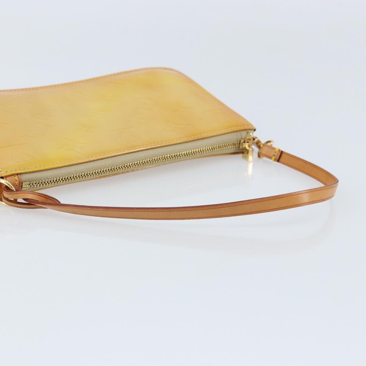 LOUIS VUITTON Monogram Vernis Lexington Pouch Beige M91010 LV Auth ka2523