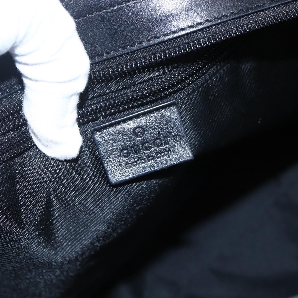 GUCCI GG Canvas Tote Bag Black Silver 34339 Auth ka2529