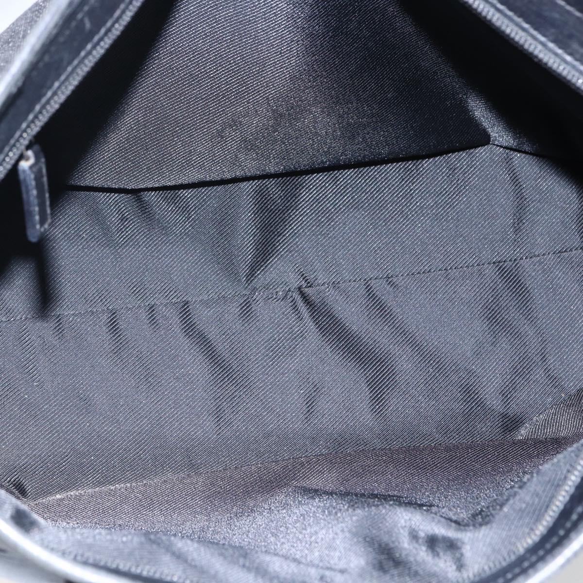 GUCCI GG Canvas Tote Bag Black Silver 34339 Auth ka2529