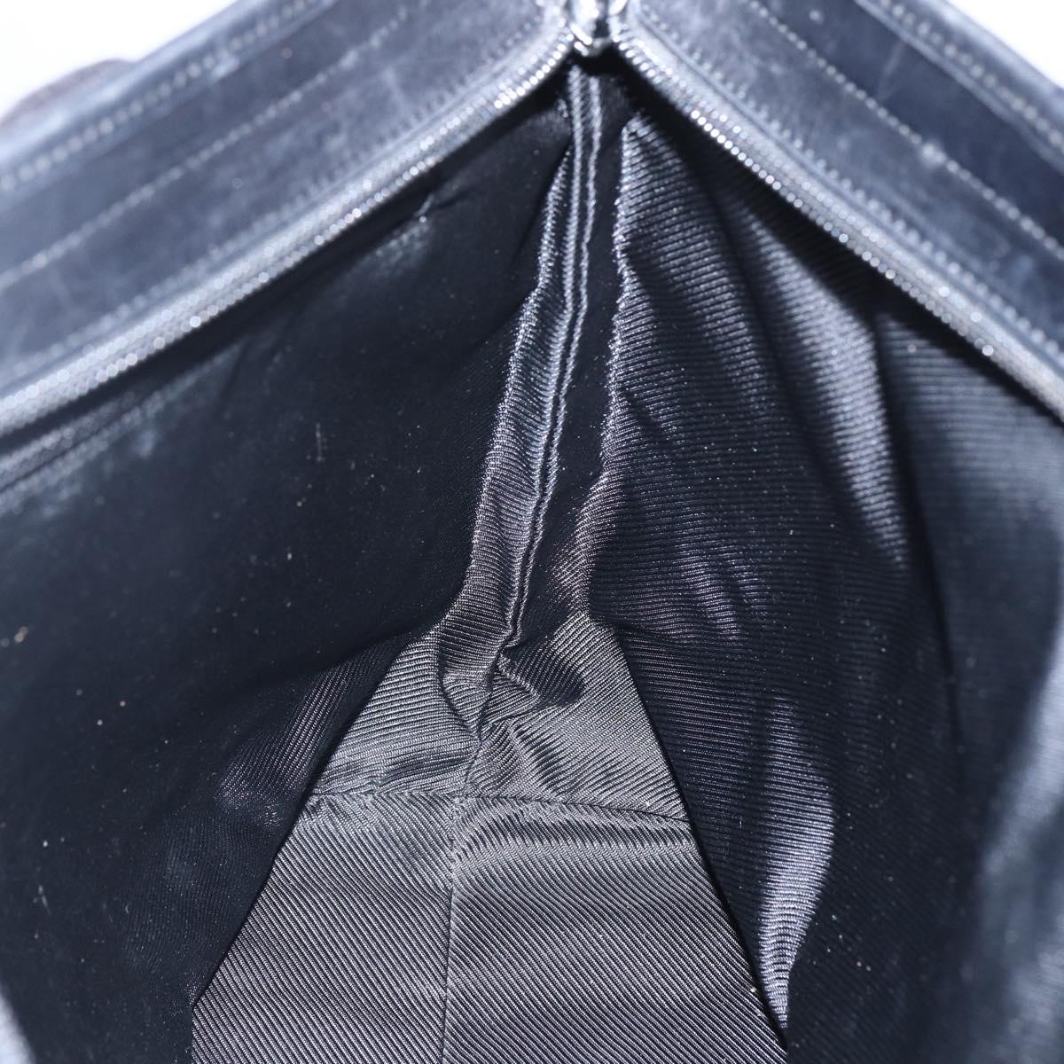 GUCCI GG Canvas Tote Bag Black Silver 34339 Auth ka2529