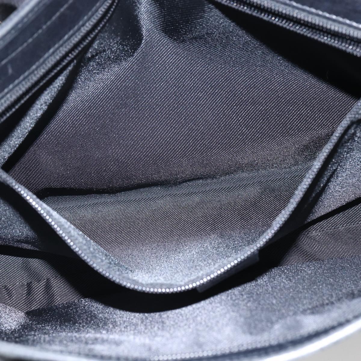 GUCCI GG Canvas Tote Bag Black Silver 34339 Auth ka2529