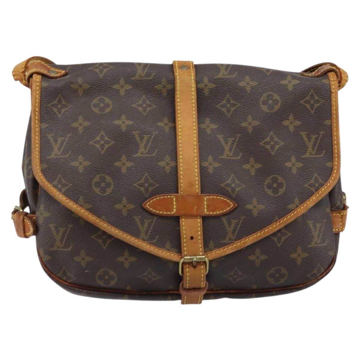 LOUIS VUITTON Monogram Saumur 30 Shoulder Bag M42256 LV Auth ka2534