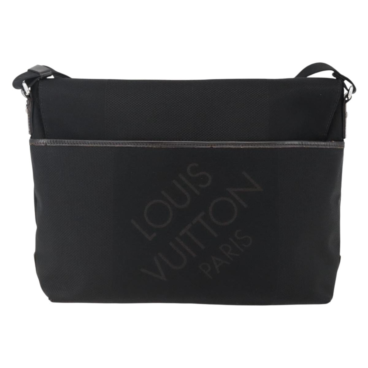 LOUIS VUITTON Damier Geant Roux Shoulder Bag Black M93079 LV Auth ka2536