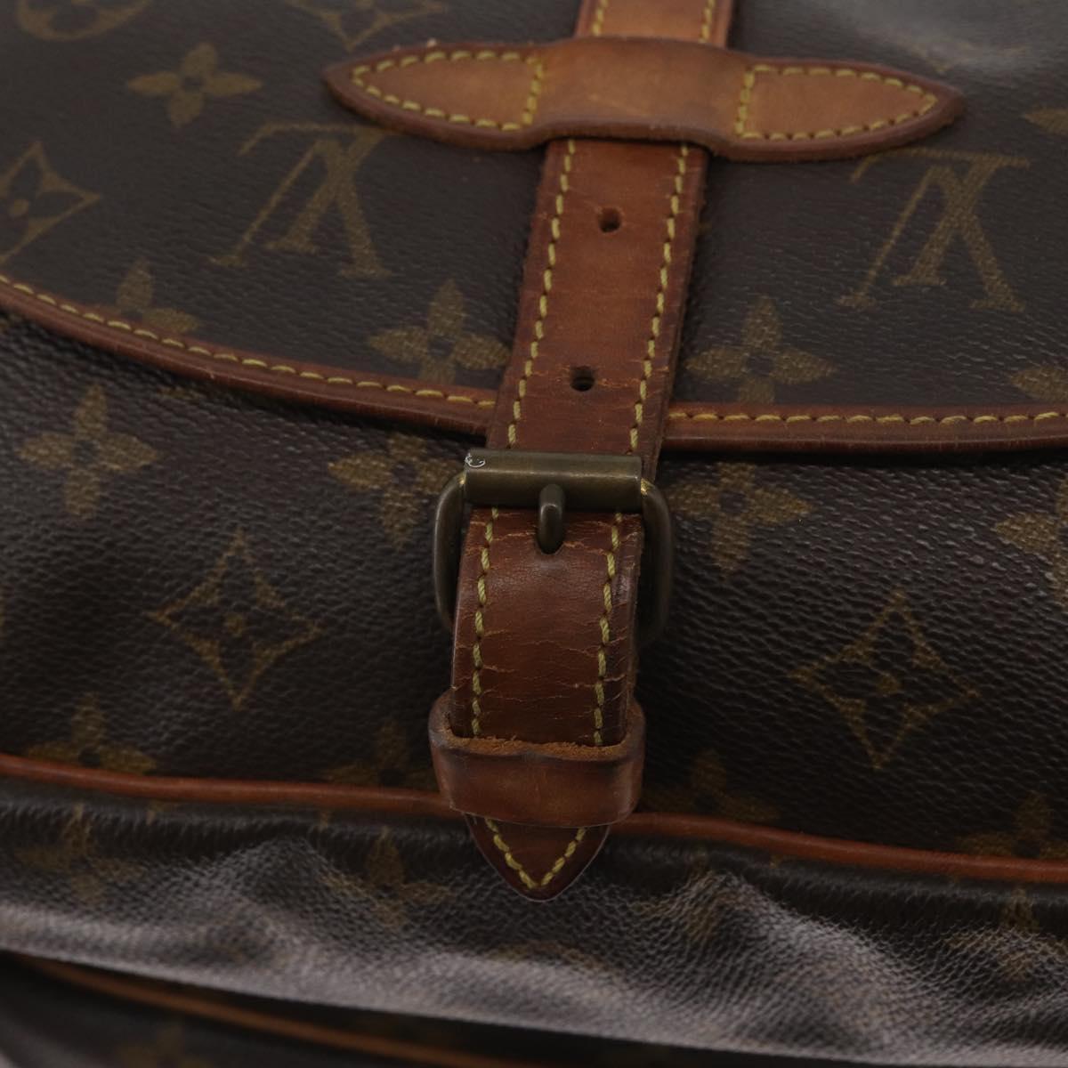 LOUIS VUITTON Monogram Saumur 30 Shoulder Bag M42256 LV Auth ka2544