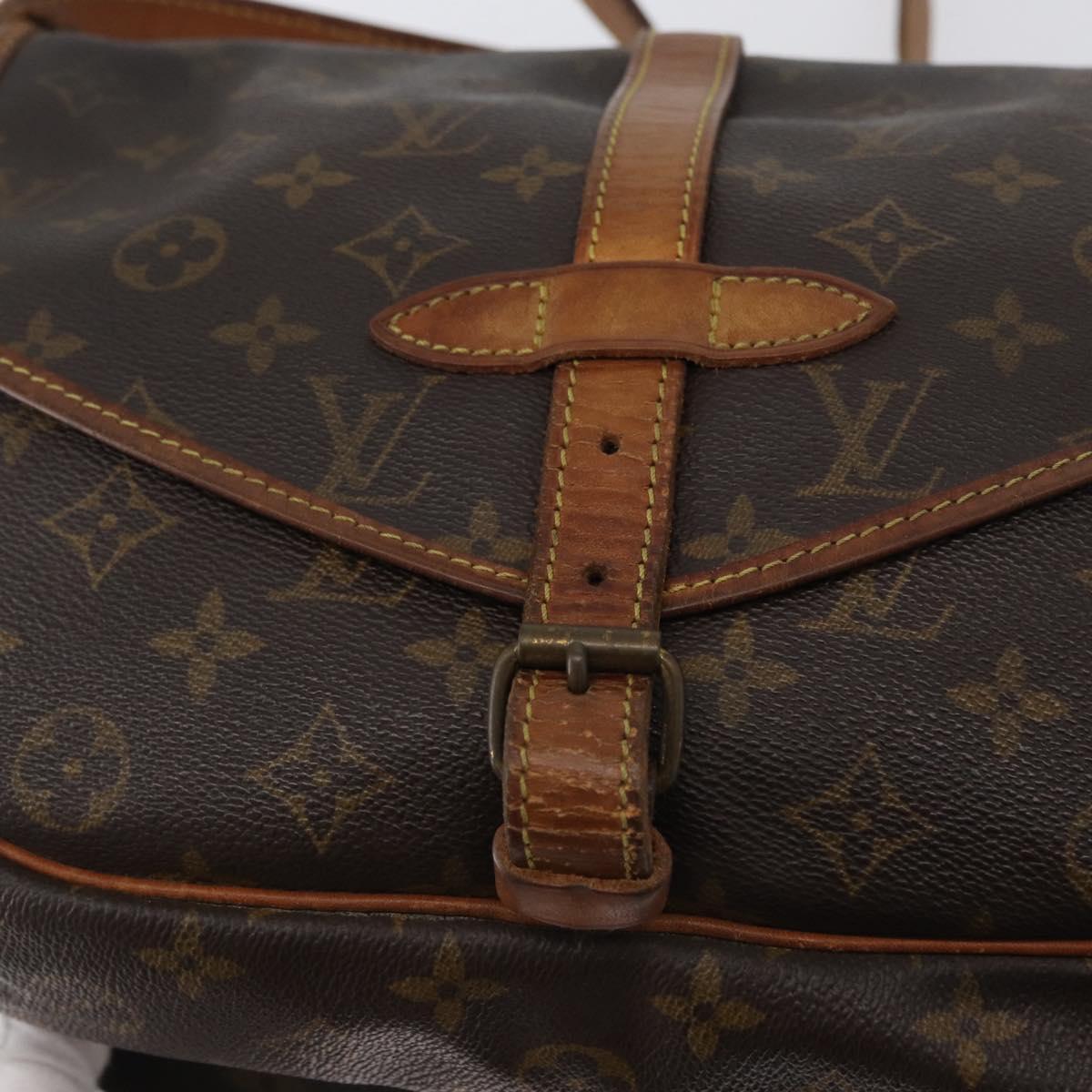 LOUIS VUITTON Monogram Saumur 30 Shoulder Bag M42256 LV Auth ka2544