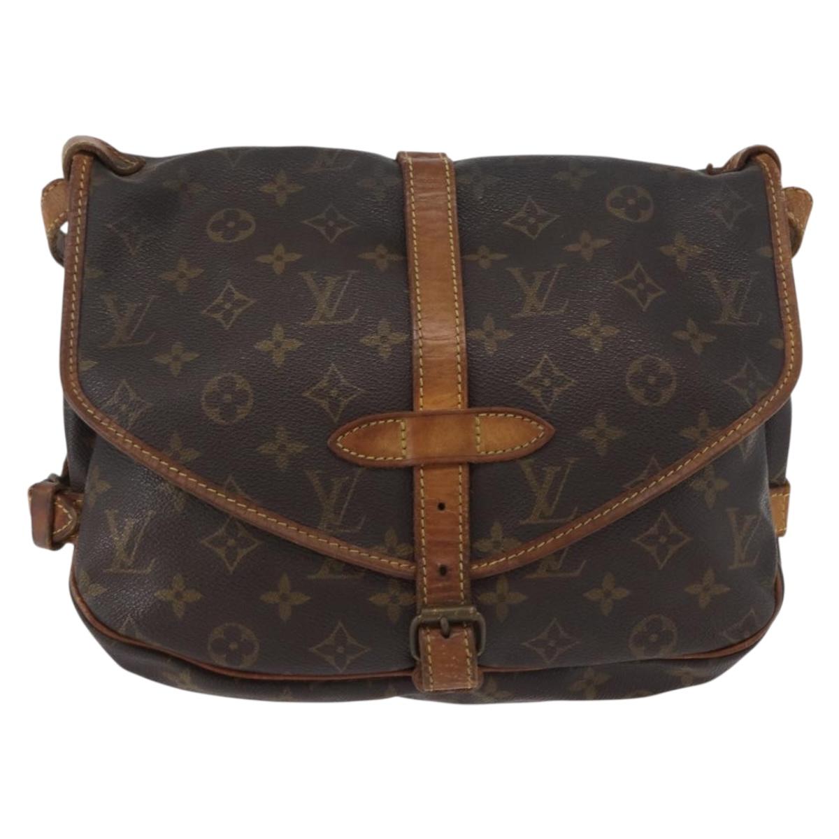 LOUIS VUITTON Monogram Saumur 30 Shoulder Bag M42256 LV Auth ka2544