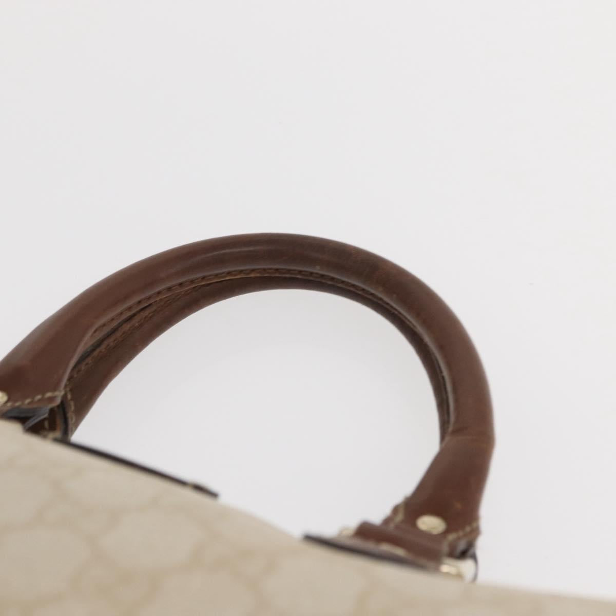 GUCCI GG Supreme Hand Bag PVC Cream Gold 190259 Auth ka255
