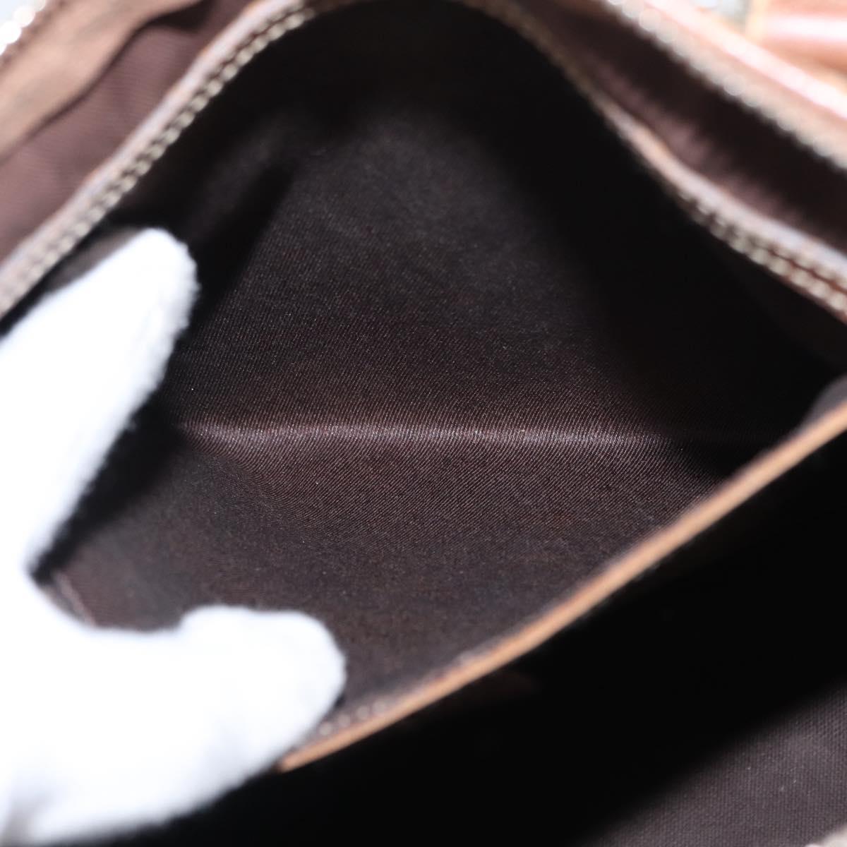 GUCCI GG Supreme Hand Bag PVC Cream Gold 190259 Auth ka255