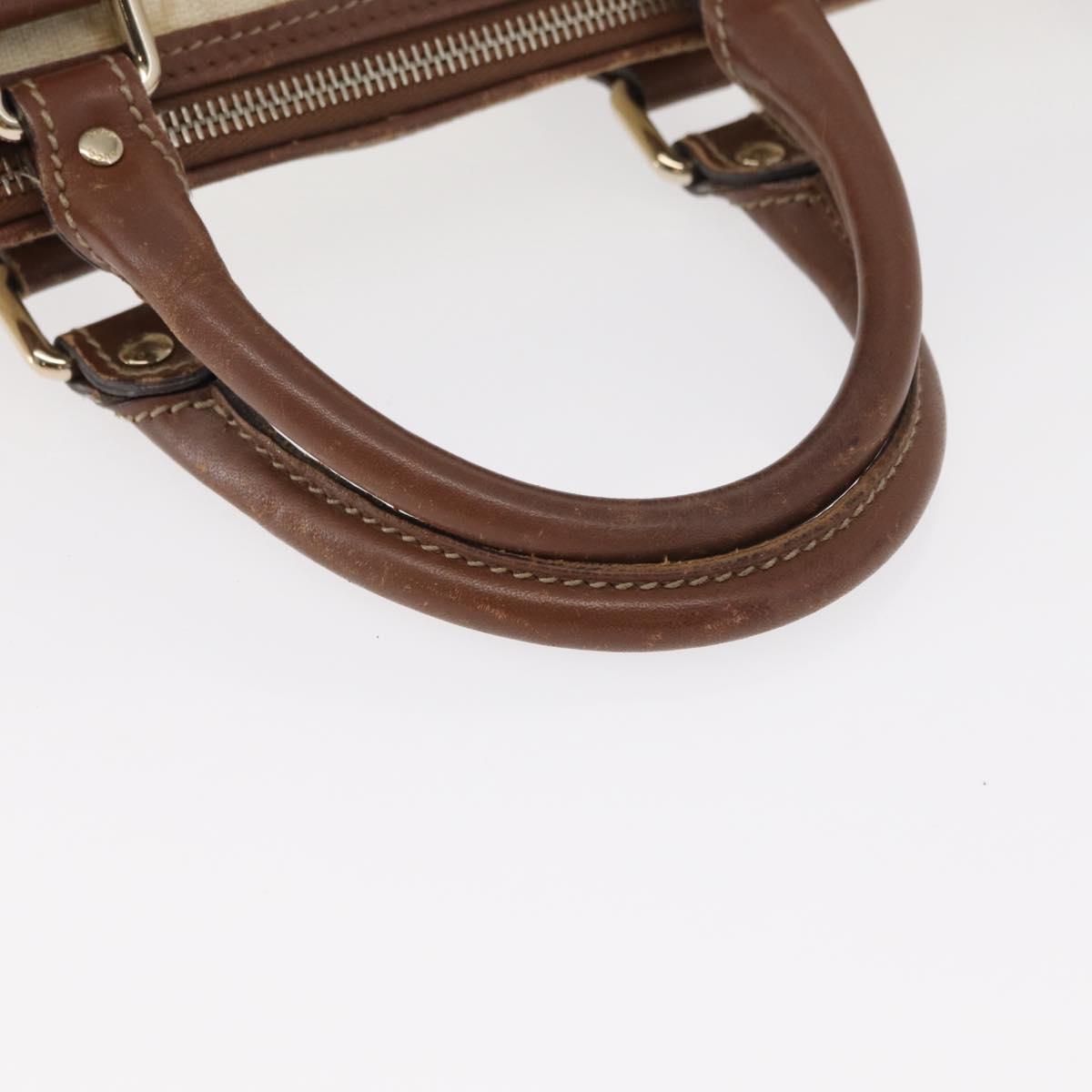 GUCCI GG Supreme Hand Bag PVC Cream Gold 190259 Auth ka255