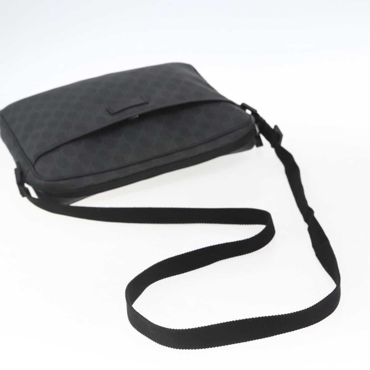GUCCI GG Supreme Shoulder Bag PVC Black Silver 169933 Auth ka2559