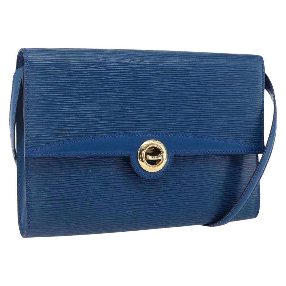 LOUIS VUITTON Epi Pochette Arche Shoulder Bag Blue M52575 LV Auth ka2567