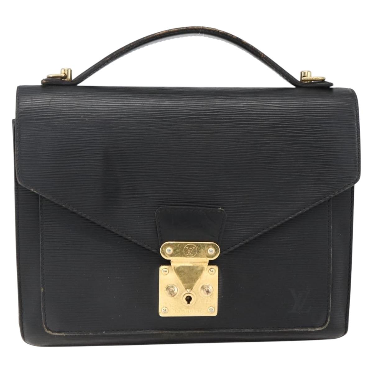 LOUIS VUITTON Epi Monceau 28 Hand Bag Black M52122 LV Auth ka2571