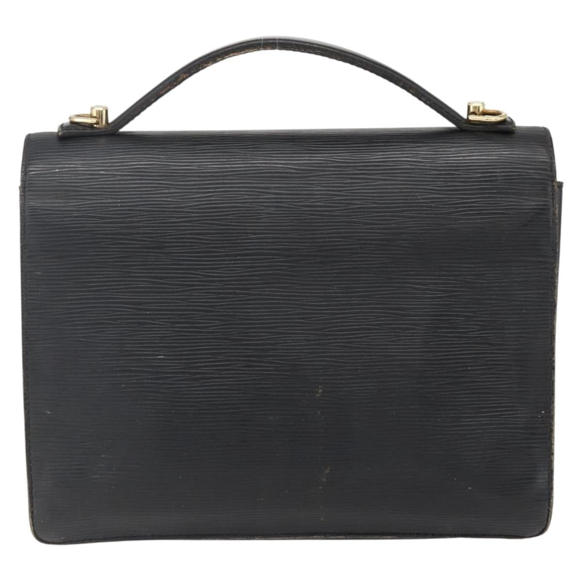 LOUIS VUITTON Epi Monceau 28 Hand Bag Black M52122 LV Auth ka2571