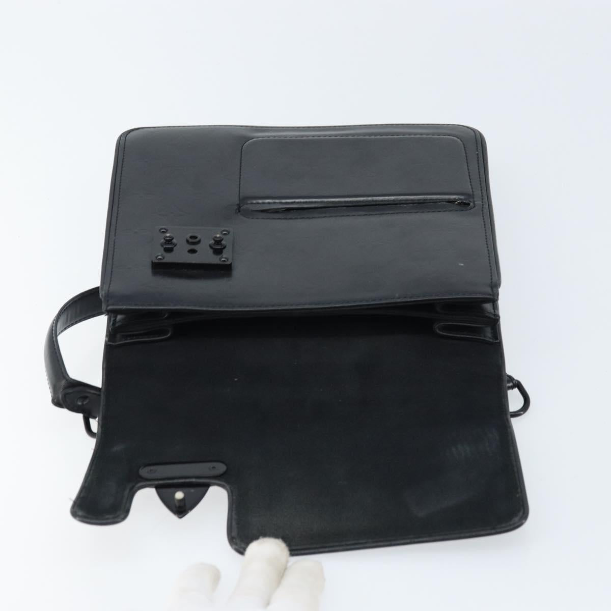 LOUIS VUITTON Monogram Mat Alston Shoulder Bag Black M92810 LV Auth ka2576