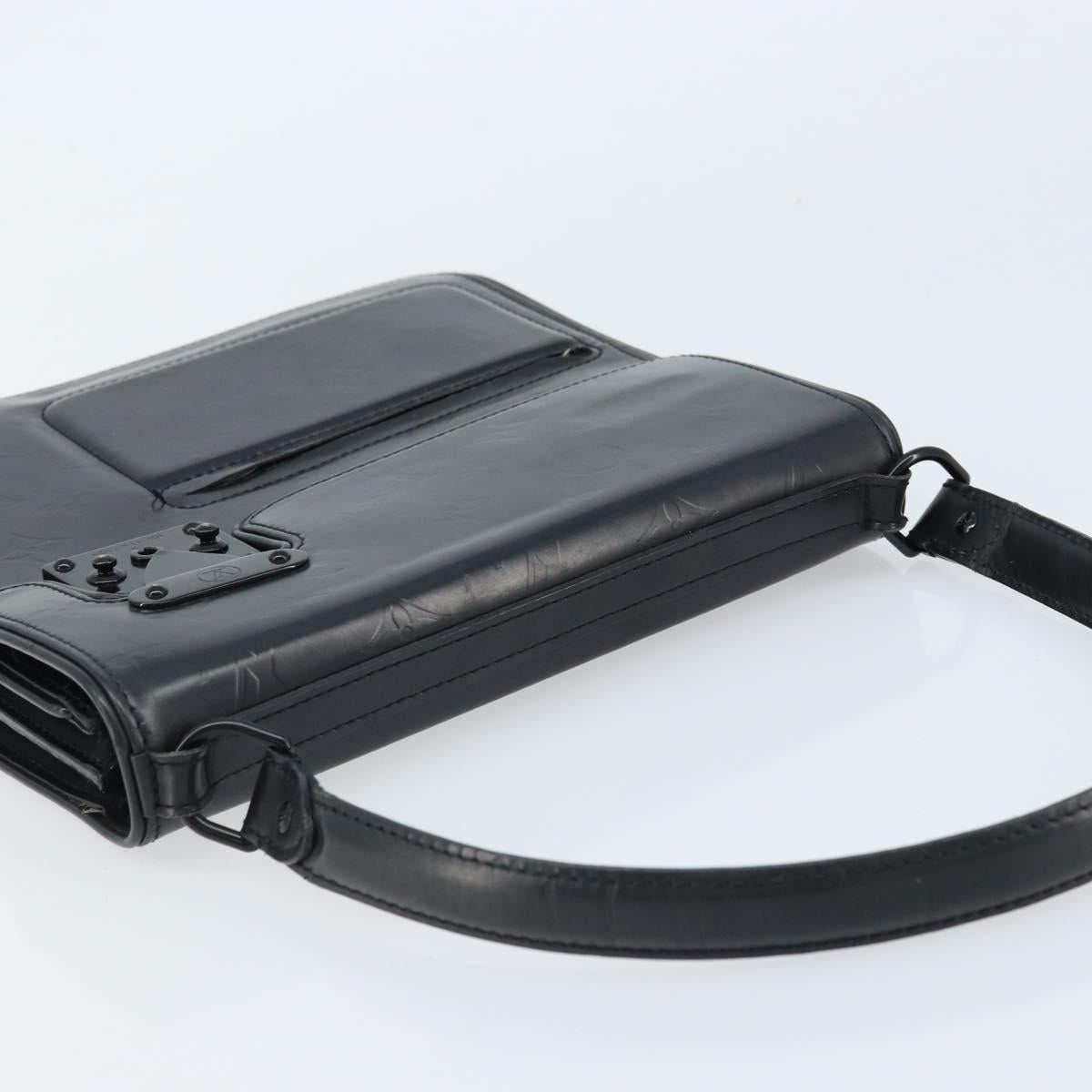 LOUIS VUITTON Monogram Mat Alston Shoulder Bag Black M92810 LV Auth ka2576