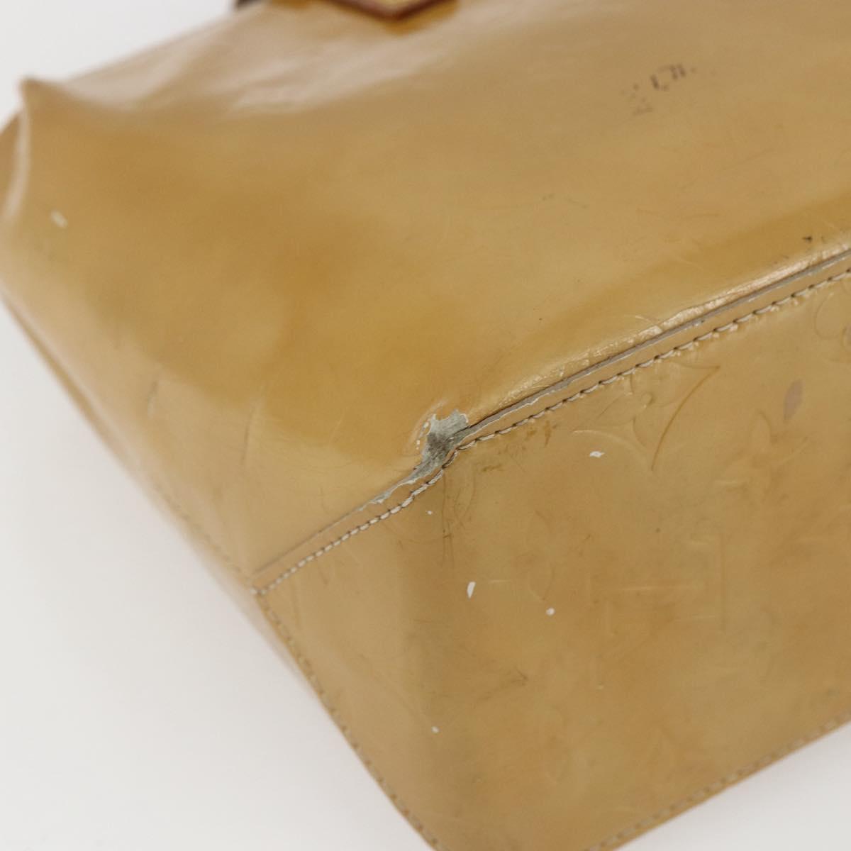 LOUIS VUITTON Monogram Vernis Reade PM Hand Bag Noisette M91334 LV Auth ka2578