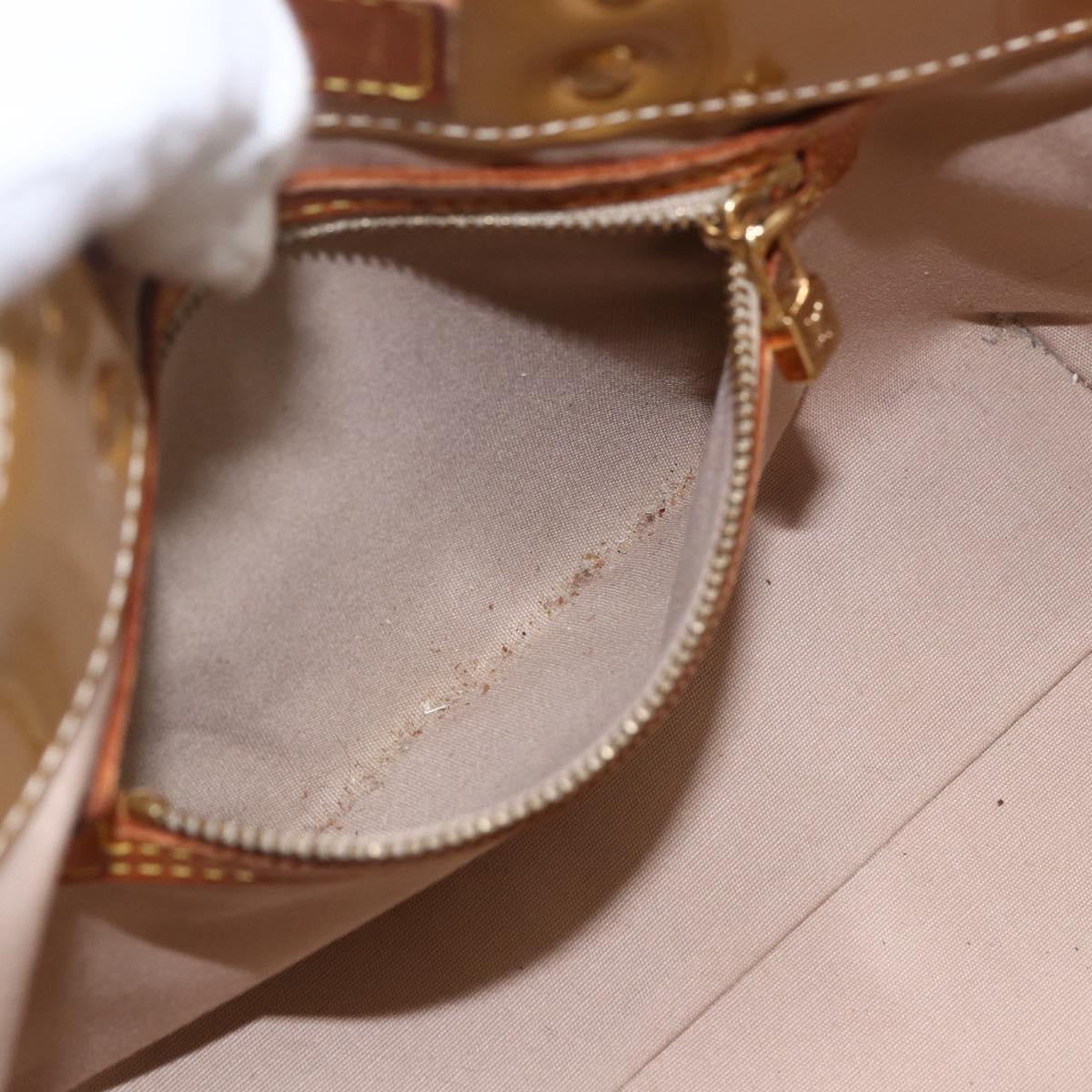 LOUIS VUITTON Monogram Vernis Reade PM Hand Bag Noisette M91334 LV Auth ka2578