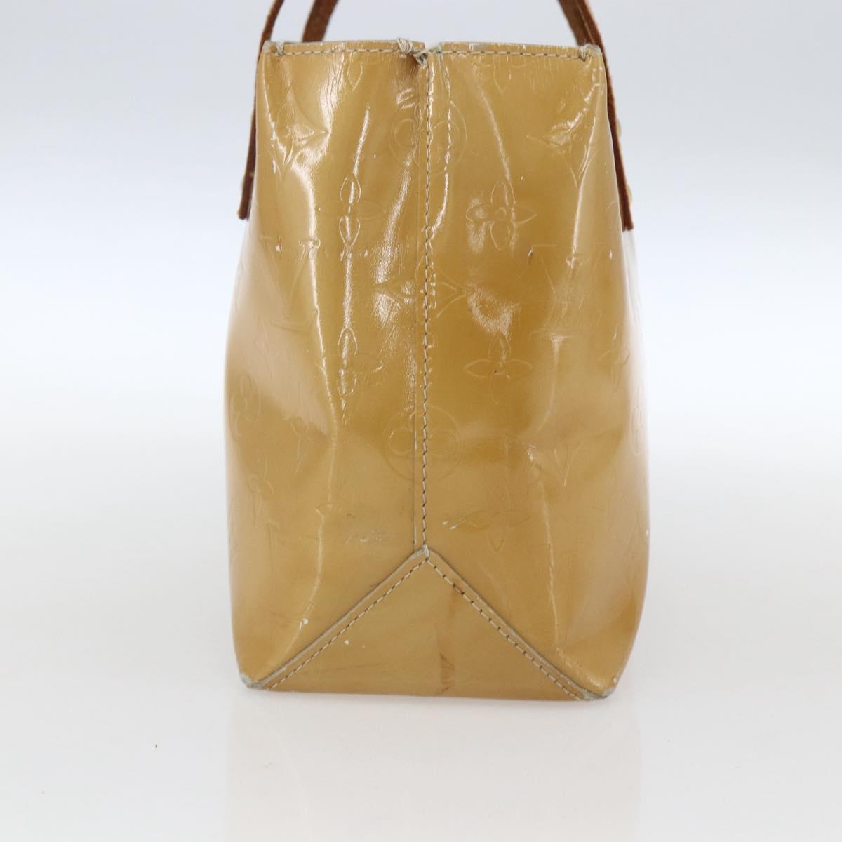 LOUIS VUITTON Monogram Vernis Reade PM Hand Bag Noisette M91334 LV Auth ka2578
