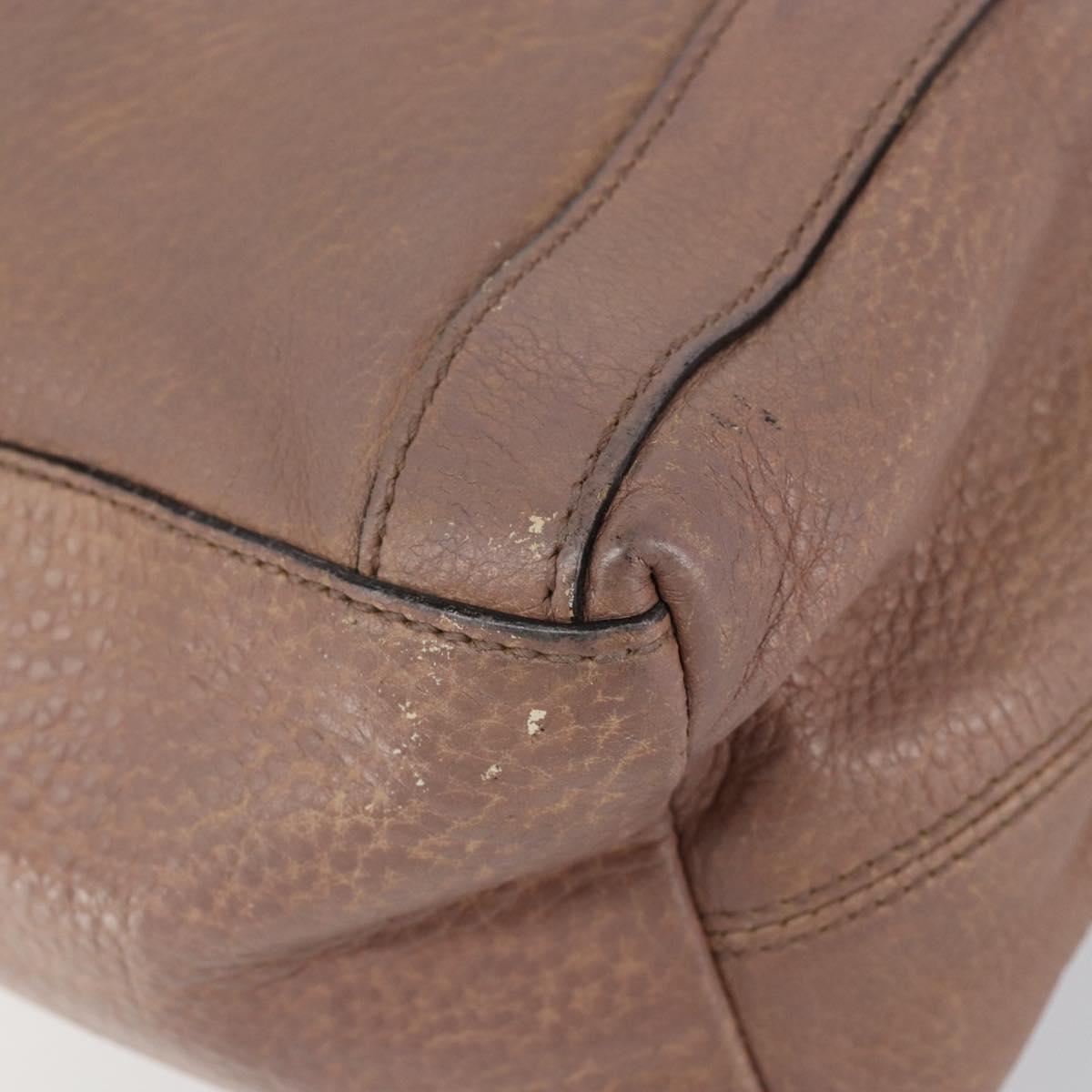 GUCCI Hand Bag Leather Pink Gold 323675 Auth ka258