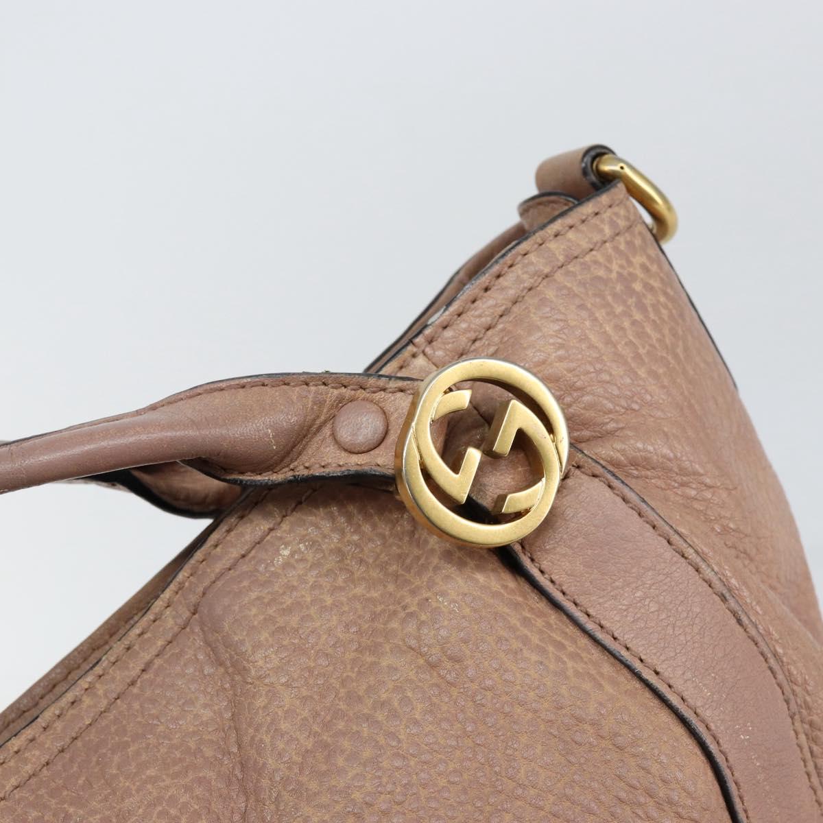 GUCCI Hand Bag Leather Pink Gold 323675 Auth ka258