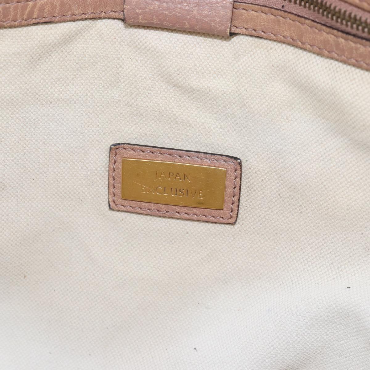 GUCCI Hand Bag Leather Pink Gold 323675 Auth ka258