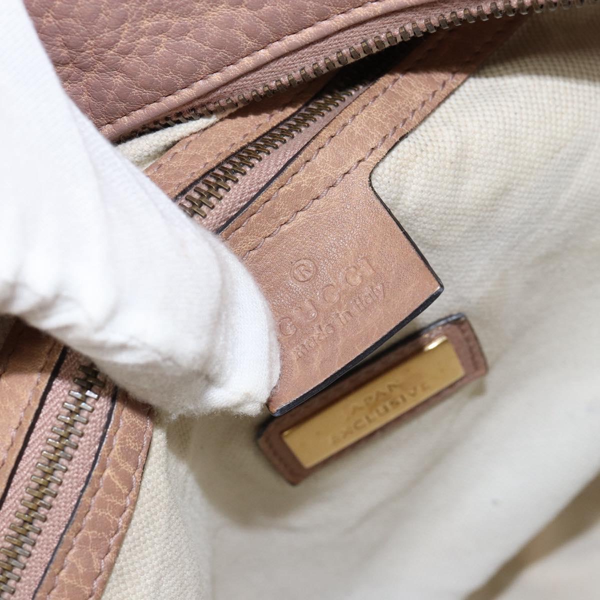 GUCCI Hand Bag Leather Pink Gold 323675 Auth ka258