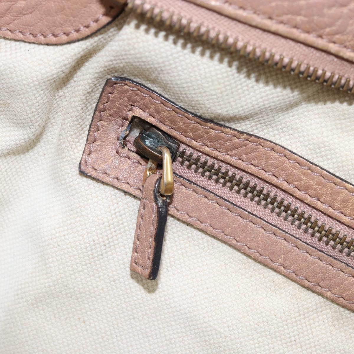 GUCCI Hand Bag Leather Pink Gold 323675 Auth ka258