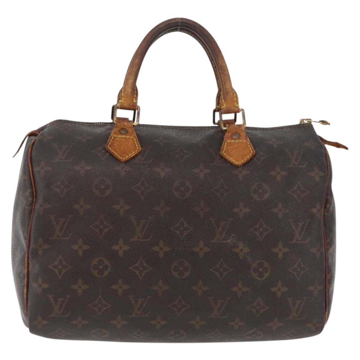 LOUIS VUITTON Monogram Speedy 30 Hand Bag M41526 LV Auth ka2602