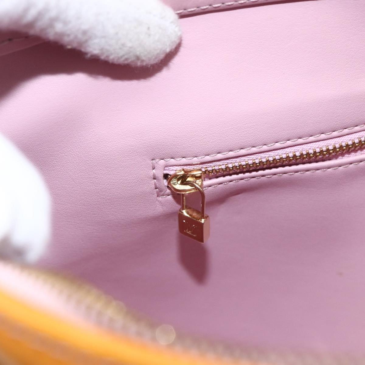 LOUIS VUITTON Monogram Vernis Houston Bag Marshmallow Pink M91302 LV Auth ka2606