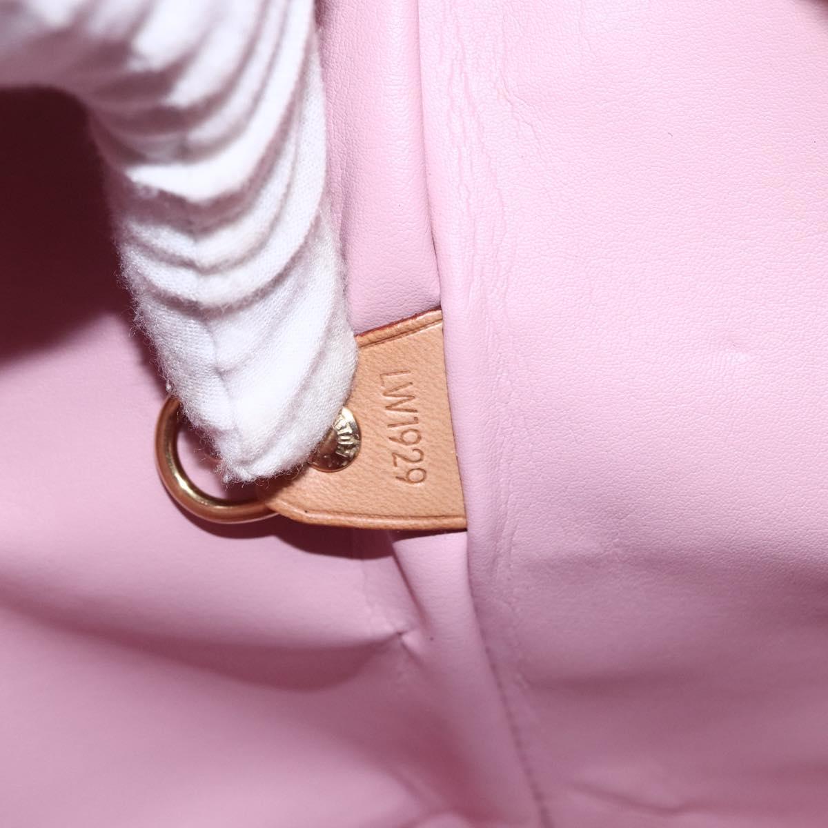 LOUIS VUITTON Monogram Vernis Houston Bag Marshmallow Pink M91302 LV Auth ka2606