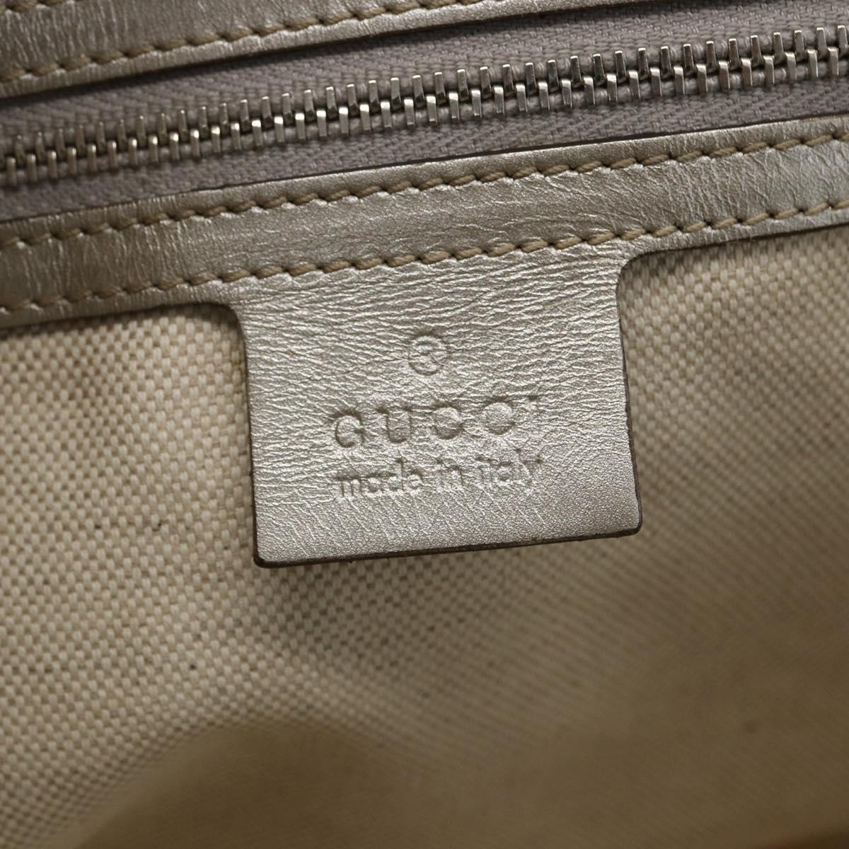 GUCCI GG implementation Tote Bag PVC Silver 197953 Auth ka2609