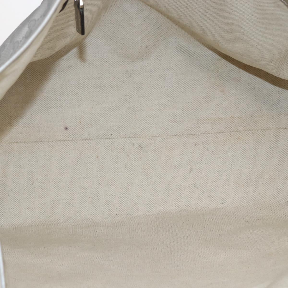 GUCCI GG implementation Tote Bag PVC Silver 197953 Auth ka2609