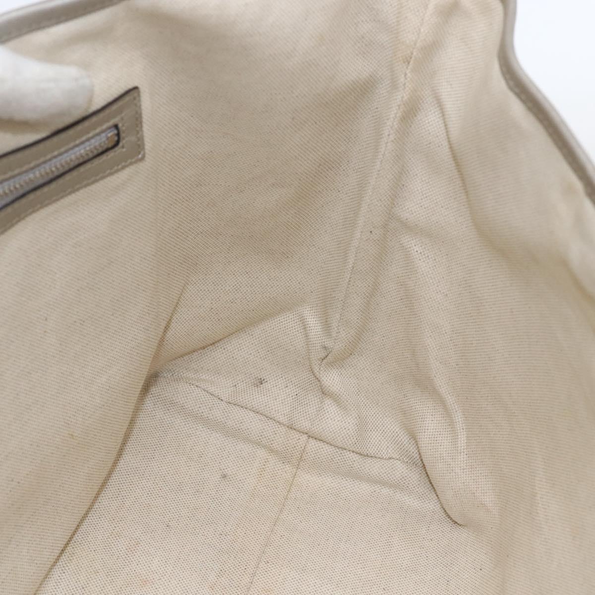 GUCCI GG implementation Tote Bag PVC Silver 197953 Auth ka2609