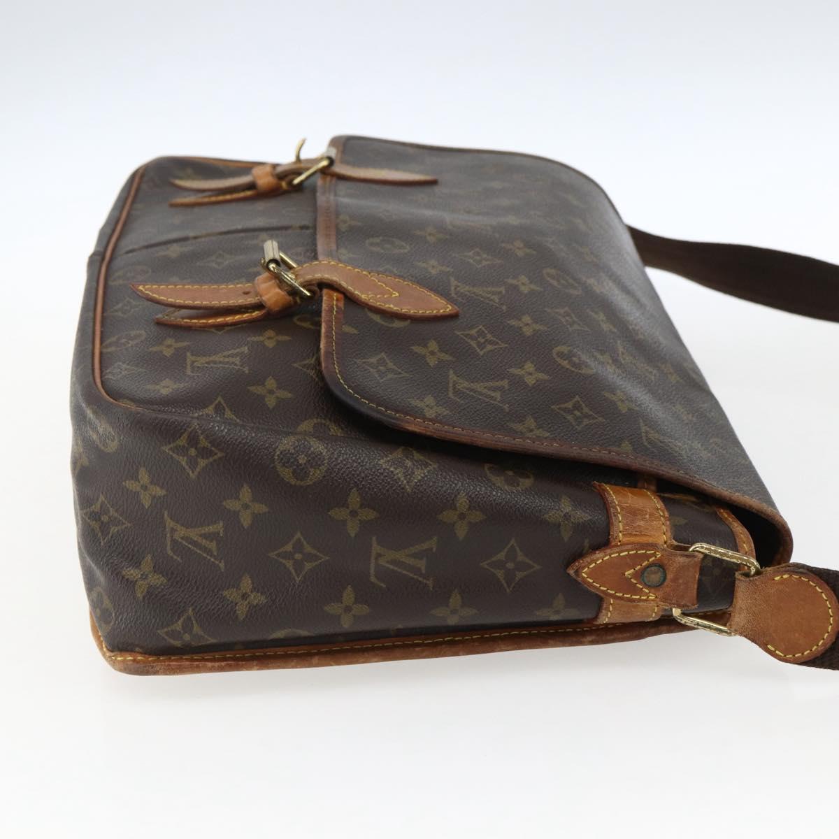LOUIS VUITTON Monogram Gibeciere GM Shoulder Bag M42246 LV Auth ka2622