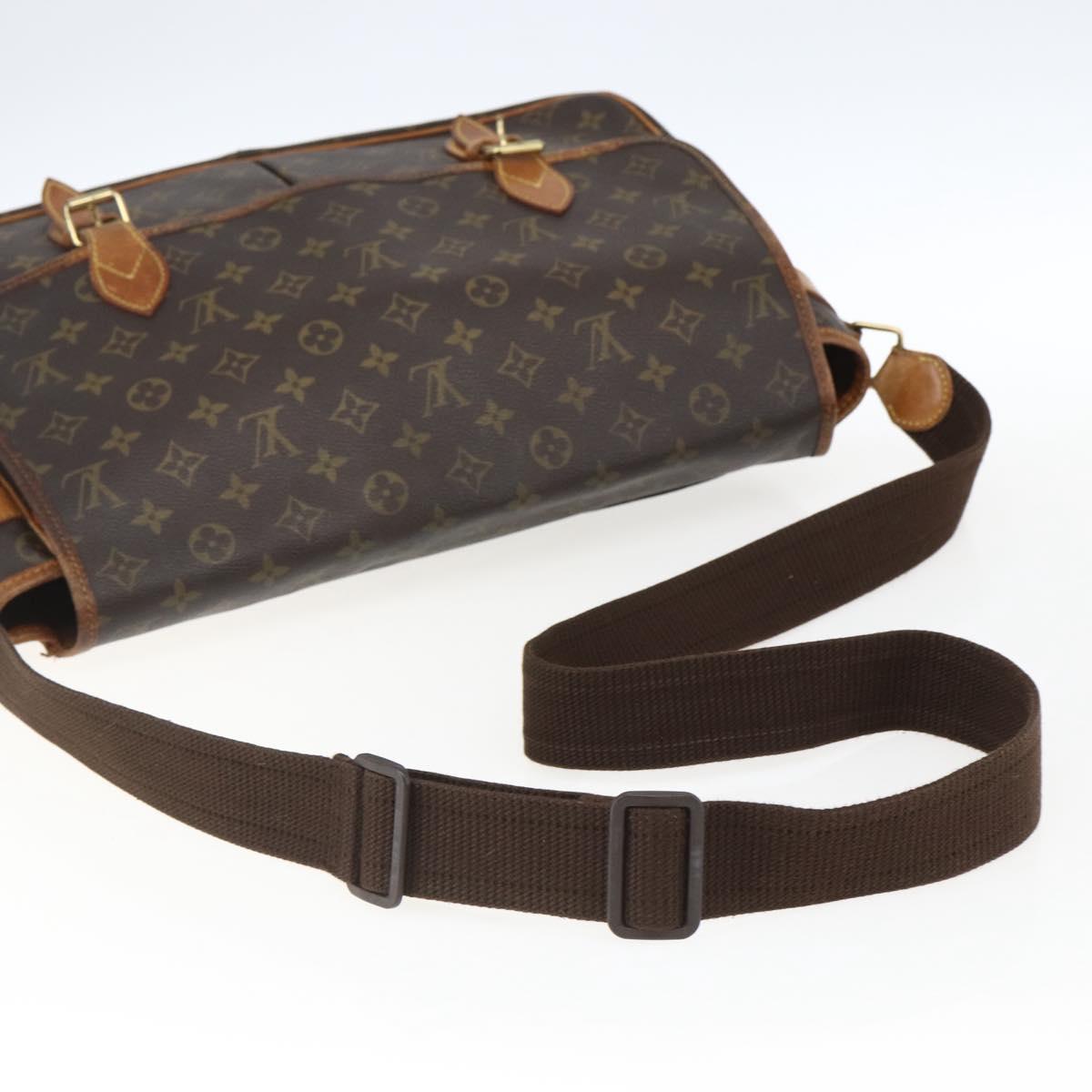 LOUIS VUITTON Monogram Gibeciere GM Shoulder Bag M42246 LV Auth ka2622